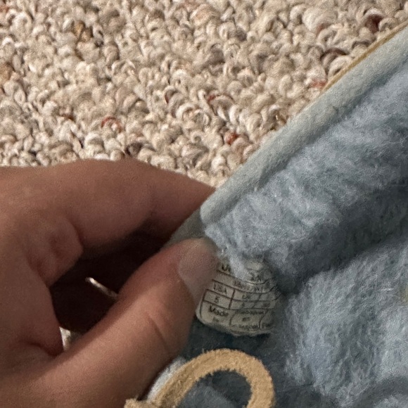 UGG Blue Suede Moccasins with Tan Laces Size  5 - Picture 3 of 4